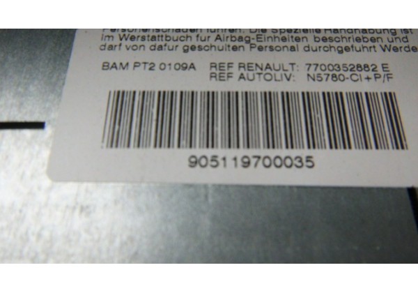 Подушка безпеки AirBag (пасажир) Renault Master II, 98-03, 7700352882